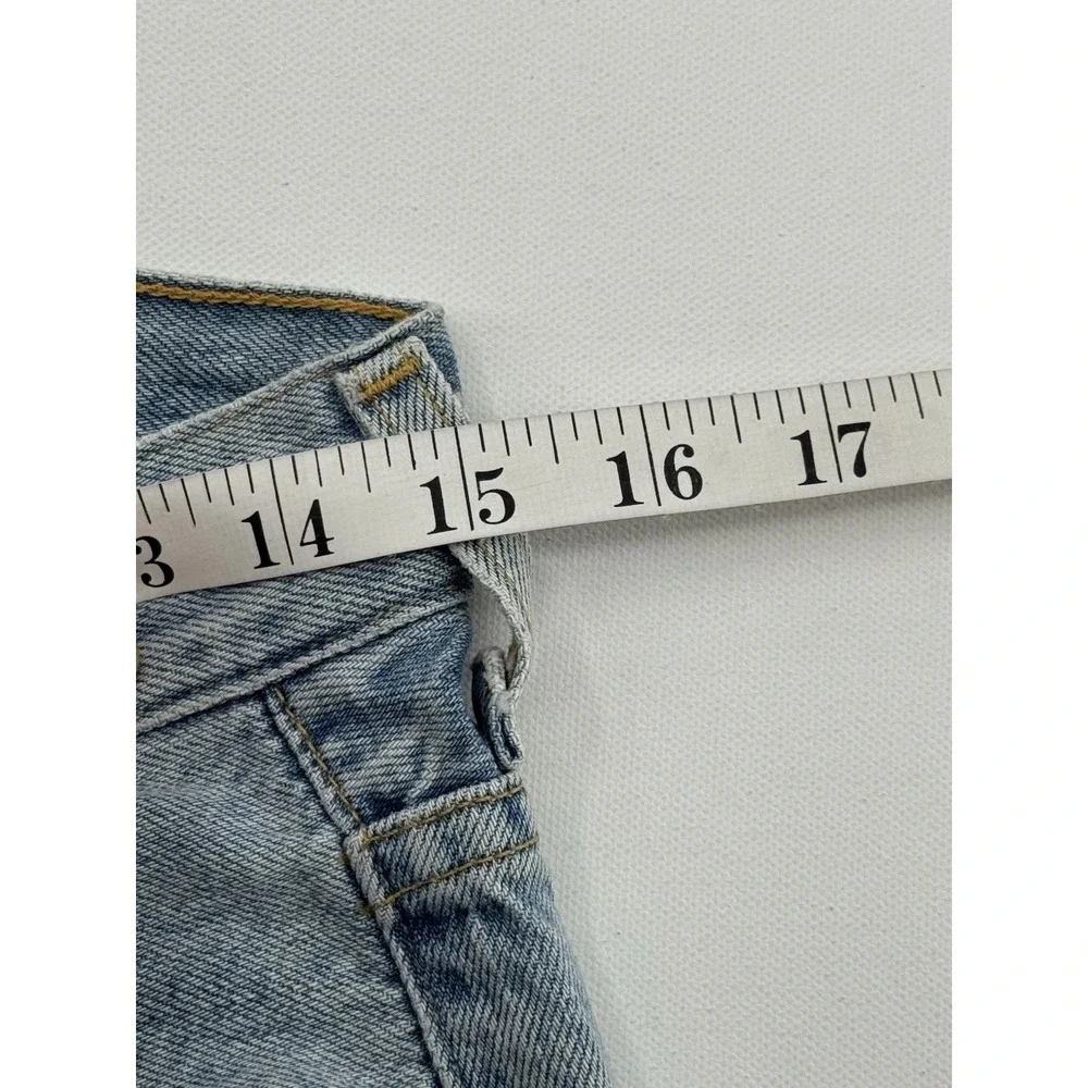 Agolde Criss Cross Jeans Womens Size 26 Blue Light Wash Denim Button Fly USA - Picture 7 of 11